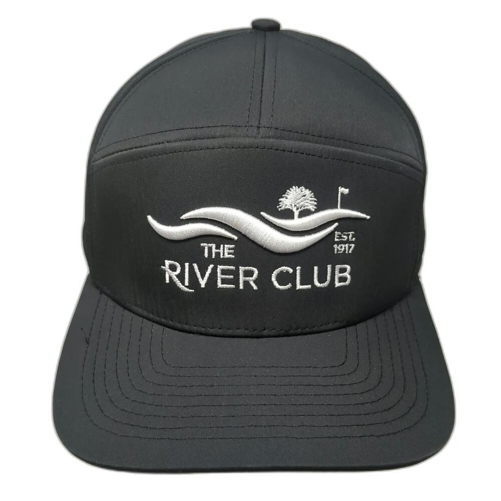 Good Boy Golf Trucker Hat Black One Size The River Club Est 1917 Perforated